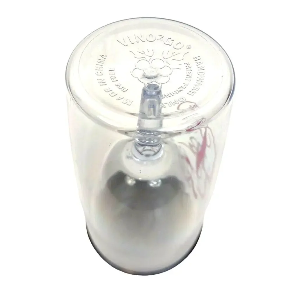 VINO2GO Personalized Wine Tumbler Insulated Double Wall Acrylic Initialed B